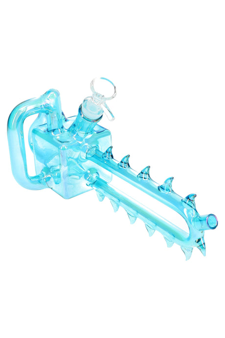 Glass Chainsaw Bong “RipSaw” – Glass-on-Glass – 11″ – Assorted Colors