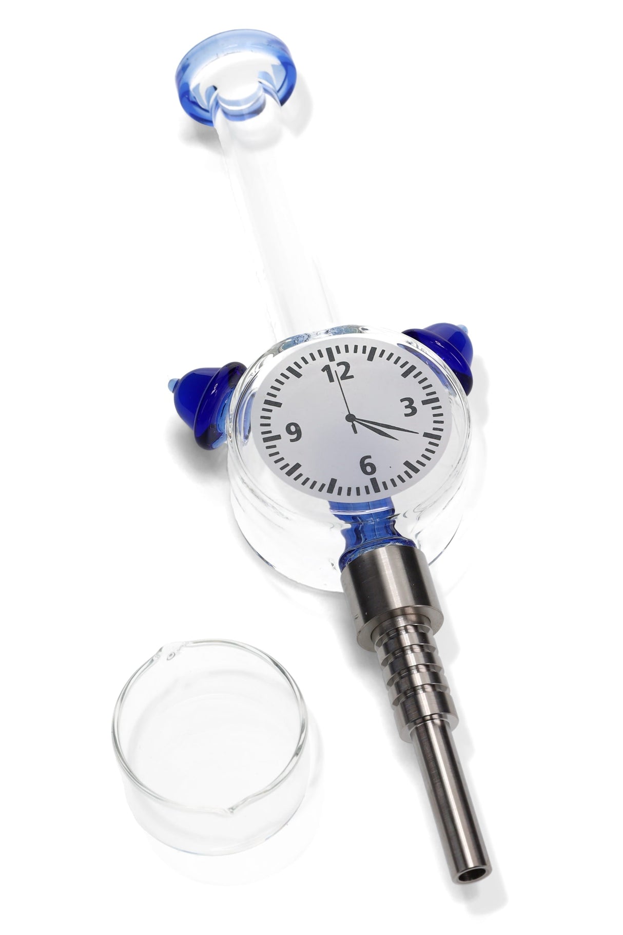 Glass Clock Dab Straw Kit “Time Keeper” – 8″