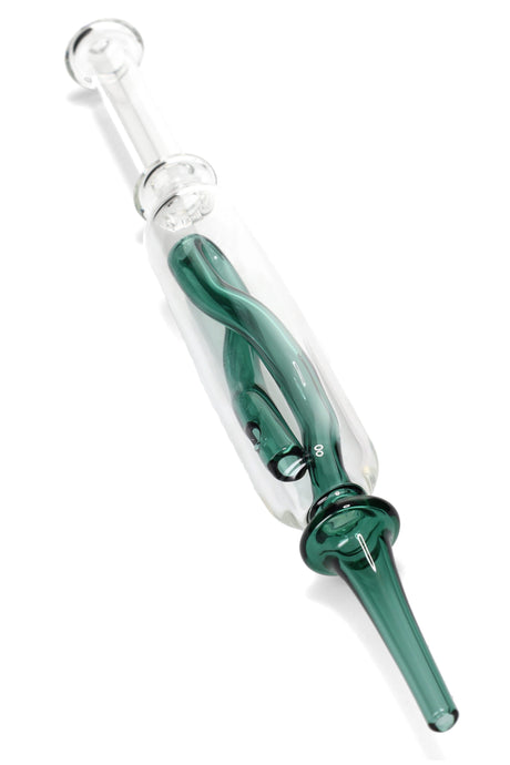 Twist Stem Glass Dab Straw “Spiral Sipper” – 8½″