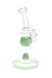 Glass Stemless GoG Bent-Neck Bong “Cloud Curver” – Showerhead Perc – 8½″