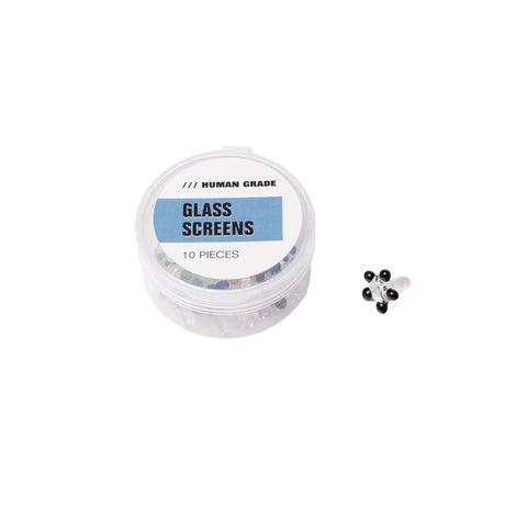 Human Grade Glass Pipe Screens - 10 Pack