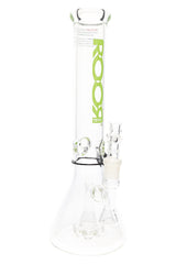 ROOR Tech 14″ Clear Beaker Bong with Showerhead Perc – 5 mm Thick