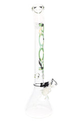 ROOR 18″ Bent-Neck Beaker Bong – 5mm Thick Glass-on-Glass w/ Ice Pinch
