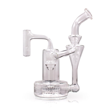 The Stash Shack 7.25" Matrix Recycler Water Pipe for Dab Rigs, Front View on White
