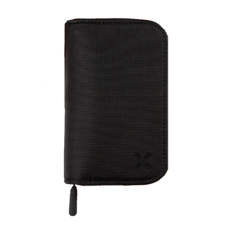 PAX Black Smell Proof Bag front view, compact and portable with secure zipper