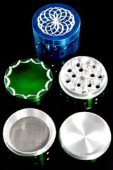 Diamond-Cut 4-Part Metal Herb Grinder “Moon Phase” – Assorted Colors