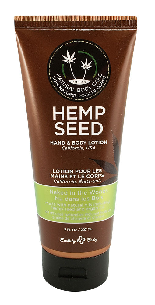 Earthly Body Hemp Seed Hand & Body Lotion 7oz, moisturizing with natural oils, front view