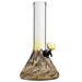 8" Raked Beaker Water Pipe by LA Pipes with a 45-degree grommet joint, for dry herbs, front view on white background