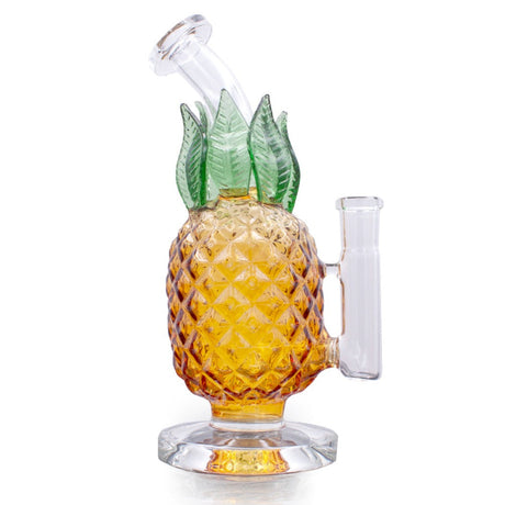 8" Tropicalia Pineapple Dab Rig by The Stash Shack with Percolator, Front View