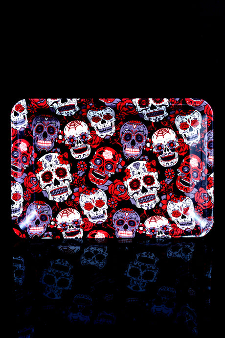 Small Art Metal Rolling Tray – 7″ × 5″ – Select Design