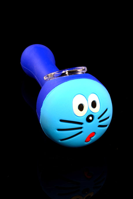 Silicone Character Hand Pipe “Critter Cap” – 4.5″