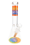 Glass Beaker Bong “Wig-Wag Wave” – 10″ – Ice Pinch – 18.8 mm GoG