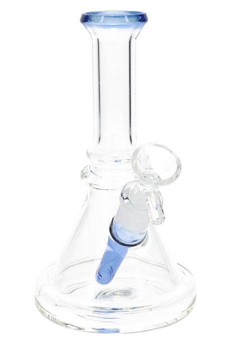 Stemless Glass Beaker Bong “Pocket Pour” – 14.5 mm – 7½″