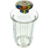 AFM Puffco Peak Reversal Attachment, 6-inch, with Showerhead Perc and Colorful Top