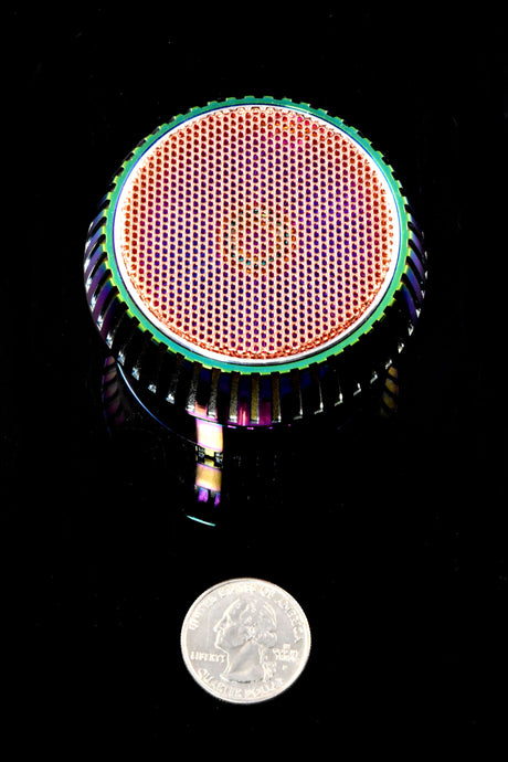 4-Part Metal Herb Grinder “Prism Cap” – Rainbow – 2½″