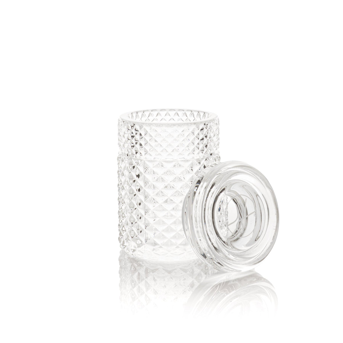 Jane West Twenties Collection Clear borosilicate glass jar with silicone-sealed lid