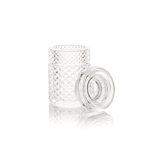 Jane West Twenties Collection Clear borosilicate glass jar with silicone-sealed lid