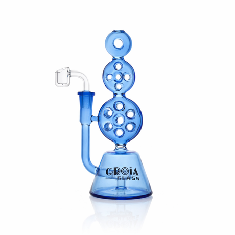 8" Triple Stack Swiss Perc Recycler Dab Rig | Croia Glass
