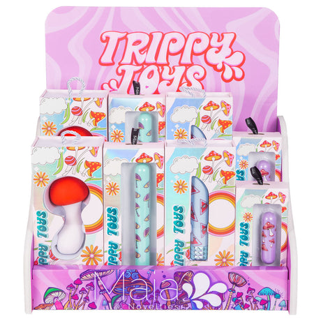 8PC DISPLAY - Maia Novelties Trippy Toys Personal Massagers in Assorted Styles, Front View