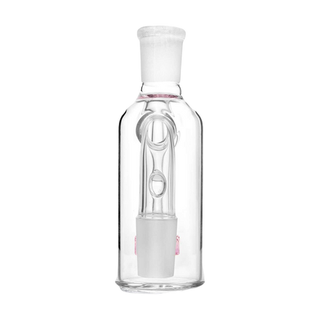 PILOT DIARY Pink Borosilicate Glass Ash Catcher, 18mm 90-Degree, Front View on White Background