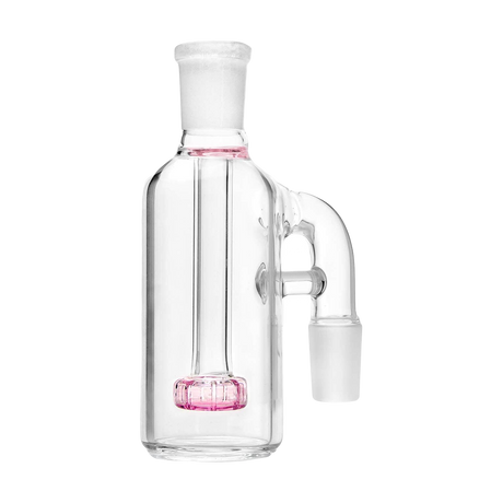 PILOT DIARY 18mm 90 Degree Ash Catcher in Pink - Clear Glass with Front View