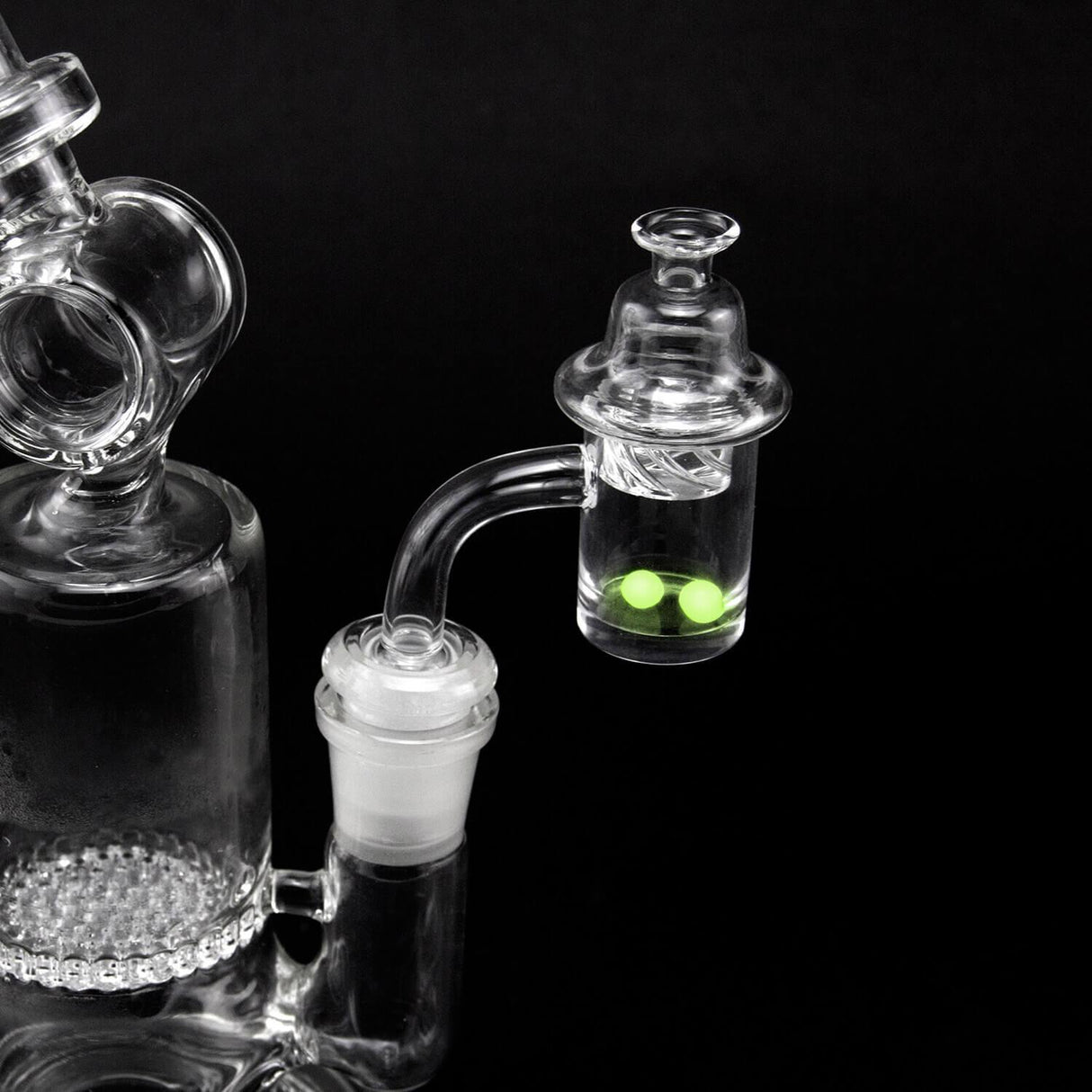 Quartz Banger with Spinner Carb Cap and Terp Pearls