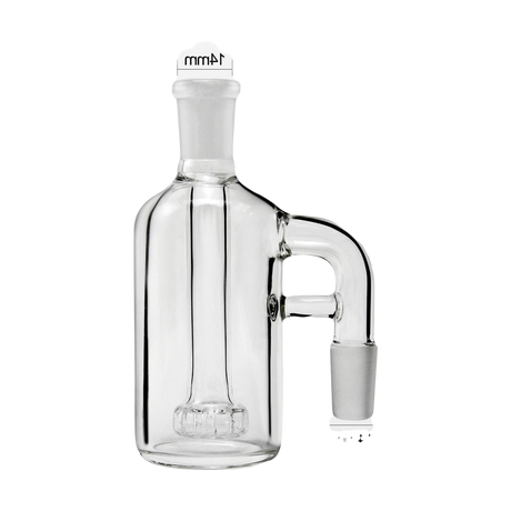 PILOT DIARY Ash Catcher 14mm 90 Degree, Clear Glass, Front View on White Background