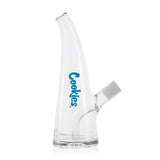 Cookies Bayside Series Clear Glass Bong with Blue Logo - Side View