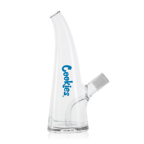 Cookies Bayside Series Clear Glass Bong with Blue Logo - Side View