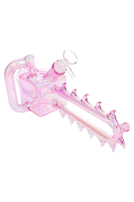 Glass Chainsaw Bong “RipSaw” – Glass-on-Glass – 11″ – Assorted Colors
