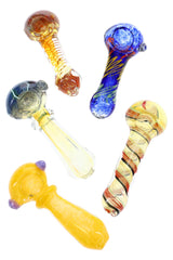 Colorful Glass Spoon Pipe “Grab Bag” – 4″–4.5″ – Assorted Colors