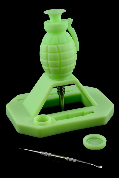 Silicone Grenade Dab Straw Kit “Pin Puller” – 6½″