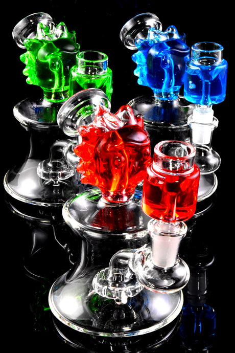 Glass Bong “Ricky” – Fluid-Filled – Showerhead Perc – 5½″