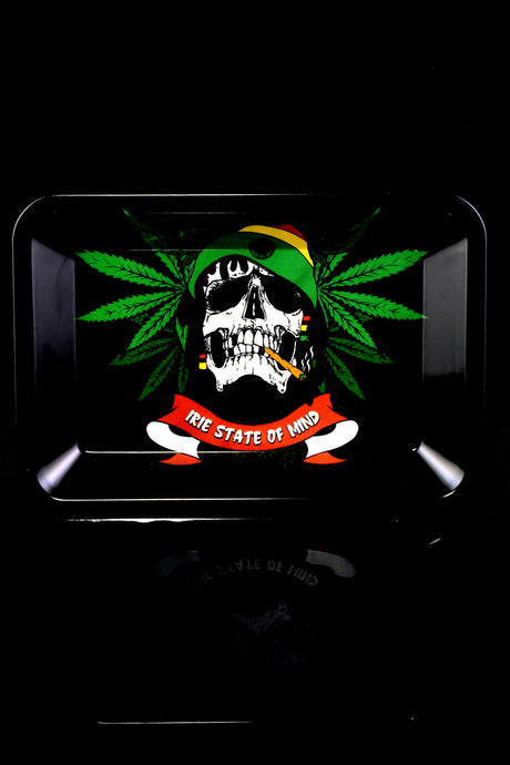 Small Art Metal Rolling Tray – 7″ × 5″ – Select Design