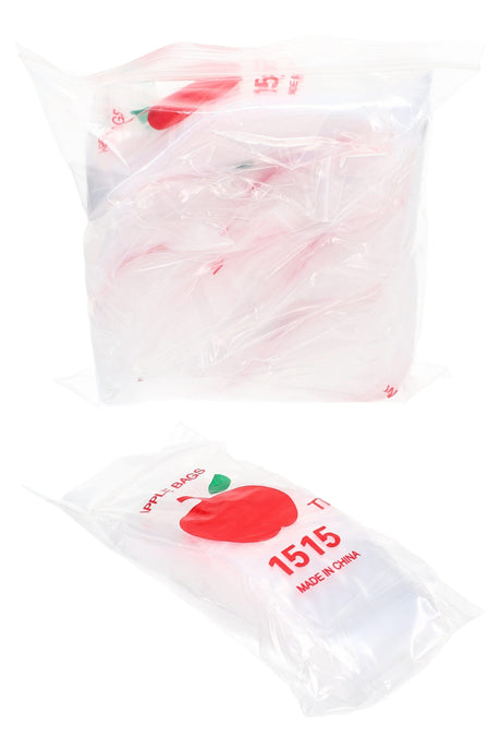 Apple Bags Mini Zip Baggies – Various Sizes – 1000 Pack