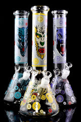 GoG Glow-in-the-Dark Decal Beaker Bong – Ice Pinch – 14″ – Assorted