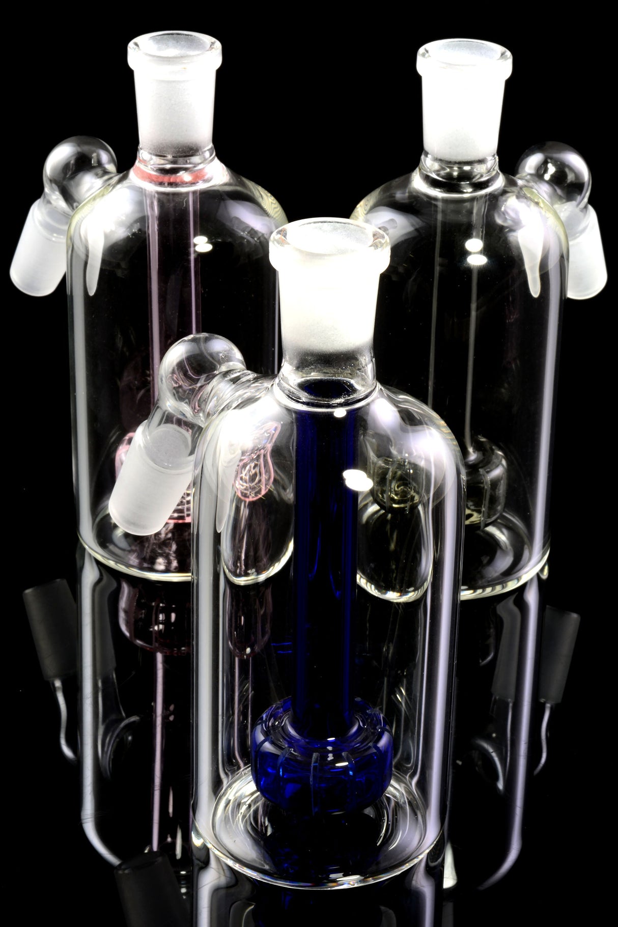14.5mm Male to Female 45 Degree Glass Ash Catcher with Showerhead Perc
