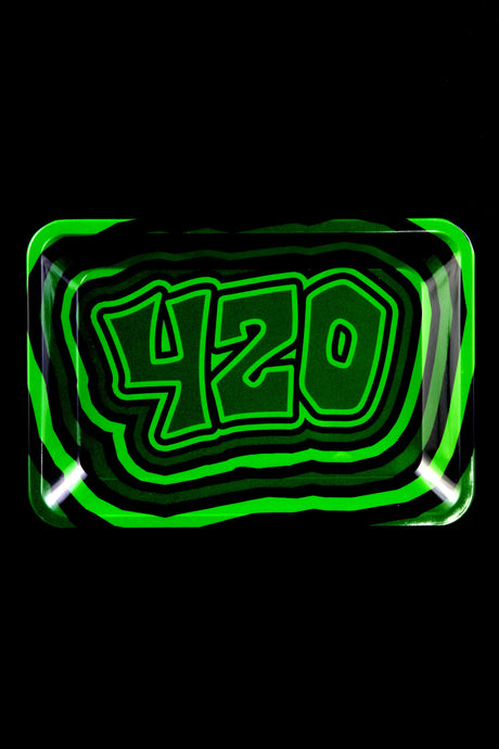 Small Art Metal Rolling Tray – 7″ × 5″ – Select Design