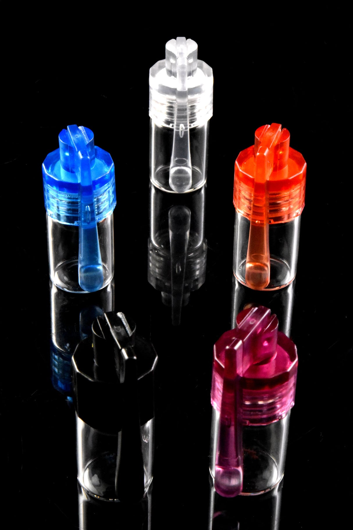 Snuff Vial with Spoon 38-67 mm - Assorted Colors