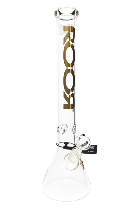 ROOR 18" 5mm Beaker Bong with Ice Pinch – Glass-on-Glass Heavyweight