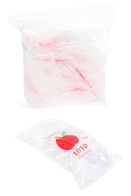 Apple Bags Mini Zip Baggies – Various Sizes – 1000 Pack
