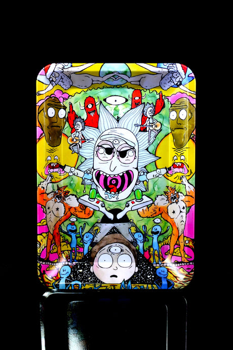 Small Art Metal Rolling Tray – 7″ × 5″ – Select Design