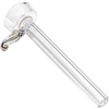 LA Pipes Clear Borosilicate 9mm Slide Bowl with Amber Handle for Pull-Stem Bongs, Side View