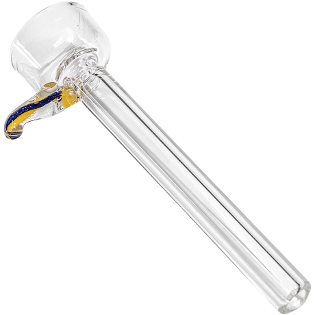 LA Pipes 9mm Clear Funnel Slide Bowl with Blue Handle for Bongs, Side View
