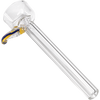 LA Pipes 9mm Clear Funnel Slide Bowl with Blue Handle for Bongs, Side View