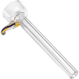 LA Pipes 9mm Clear Funnel Slide Bowl with Blue Handle for Bongs, Side View