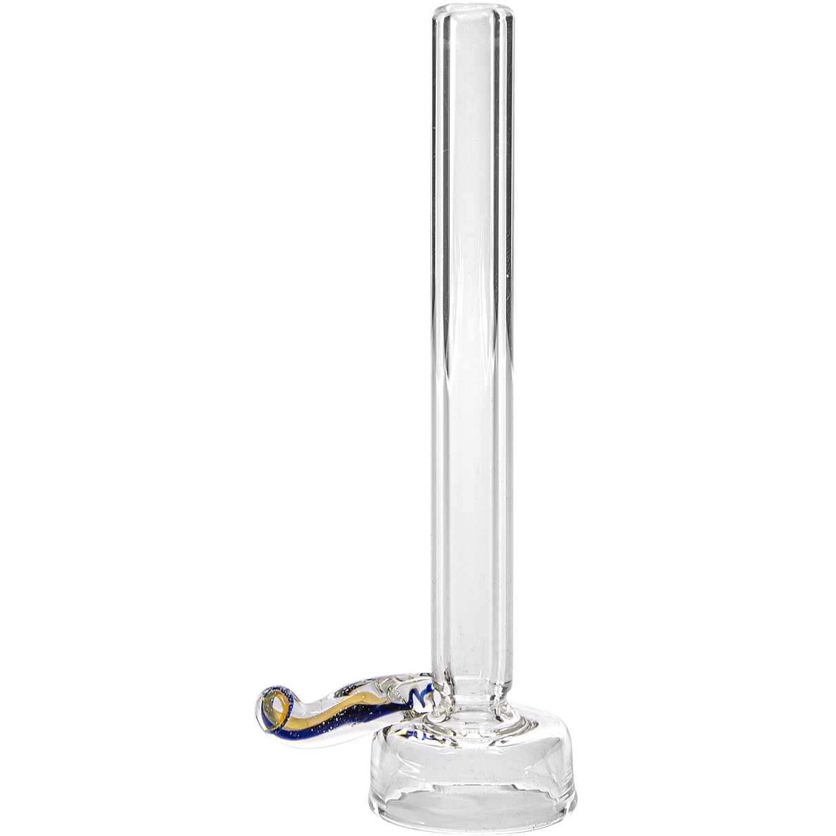 9mm Clear Funnel Slide Bowl with Blue Handle for Bongs, LA Pipes, Side View
