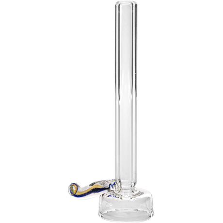 9mm Clear Funnel Slide Bowl with Blue Handle for Bongs, LA Pipes, Side View