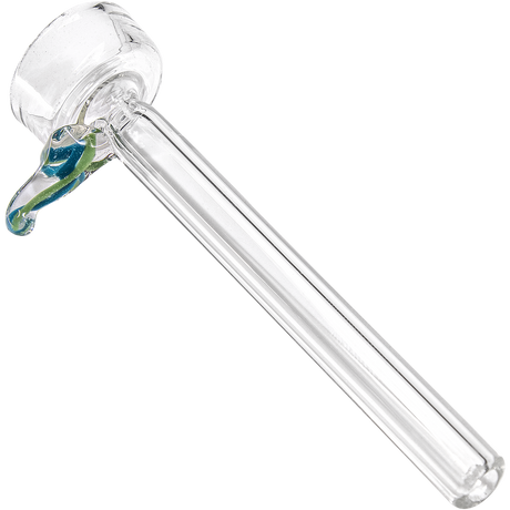 LA Pipes 9mm Clear Funnel Slide Bowl with Green Handle for Bongs, Side View
