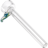 LA Pipes 9mm Clear Funnel Slide Bowl with Green Handle for Bongs, Side View